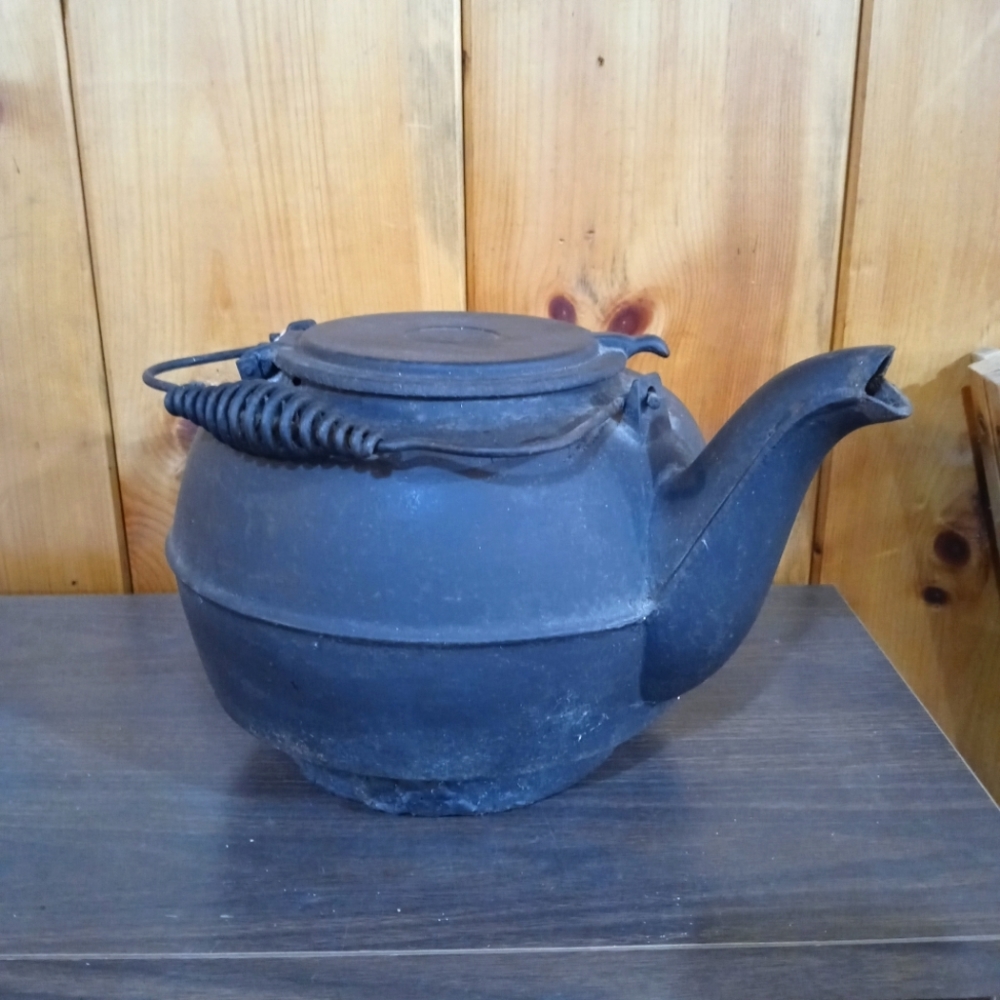 Antique Cast Iron Tea Kettle